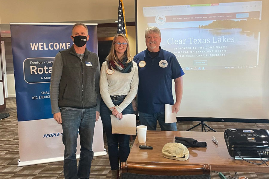 Denton-Lake Cities Rotarians join forces with 2 other clubs to Support the Environment