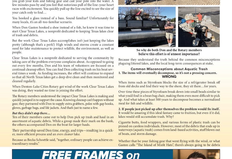 Clear Texas Lakes featured in Flower Mound Lakeside Magazine